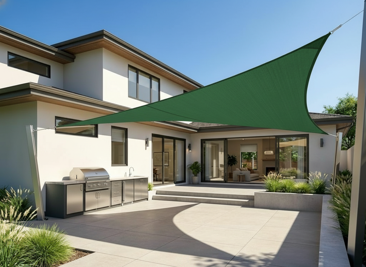 Voile d'ombrage triangulaire à angle droit