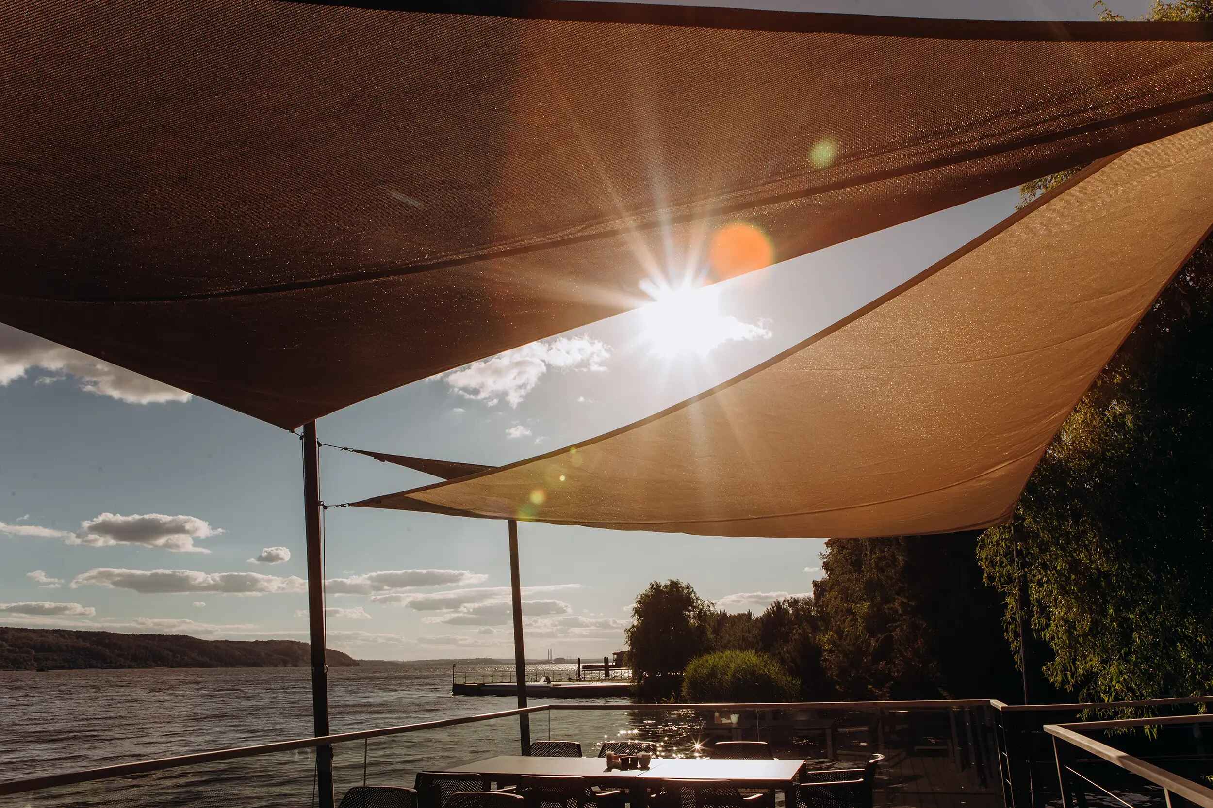 Shade Sail Providing Sun Cover In Australian Recreational Area