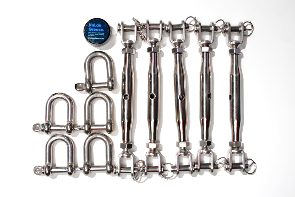 Kit de quincaillerie - Voile d'angle à 5 coins