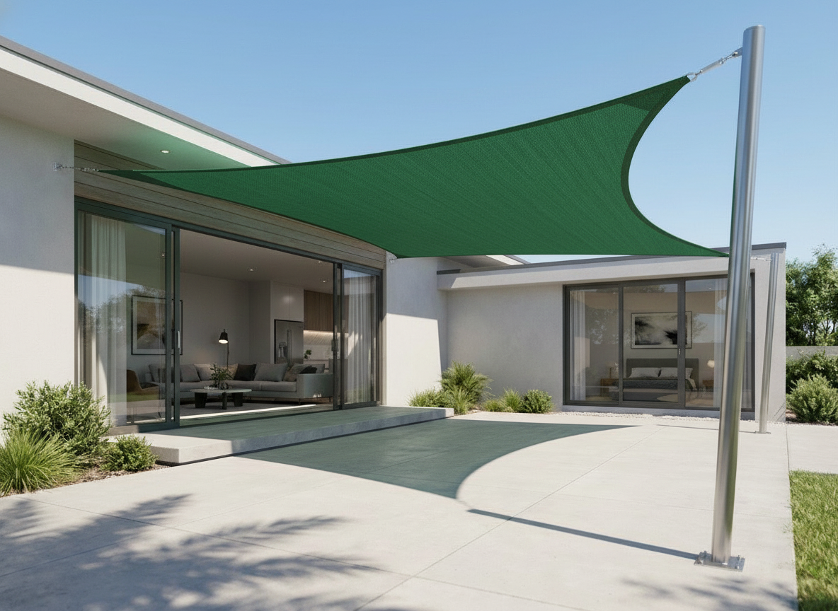 Voile d'ombrage triangulaire à angle droit