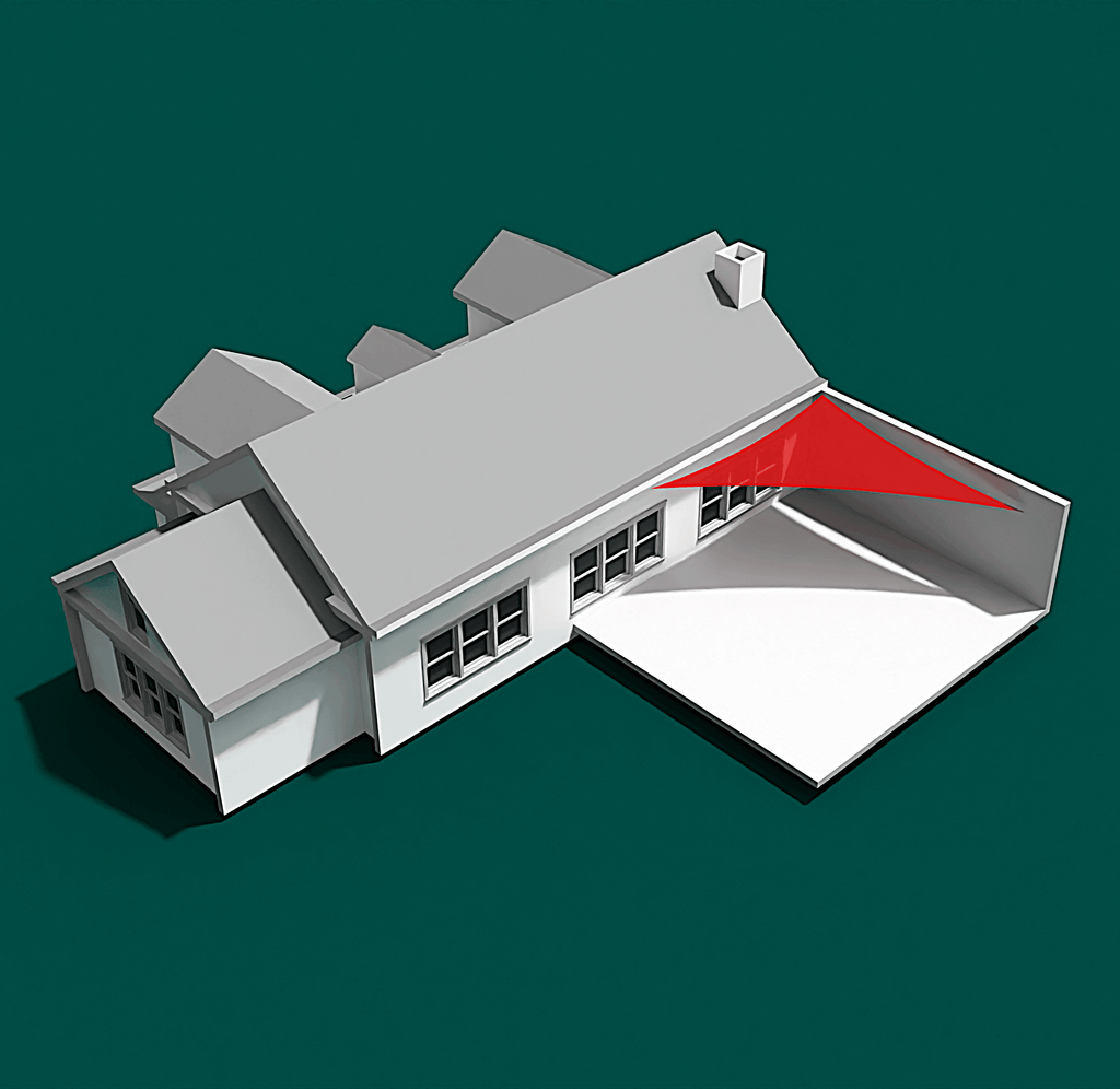 Voile d'ombrage triangulaire à angle droit