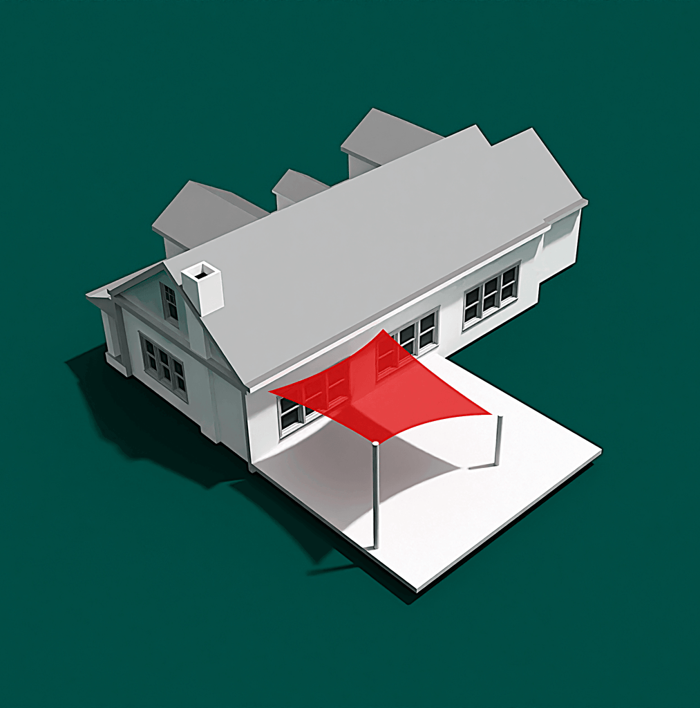 Voile d'ombrage triangulaire à angle droit